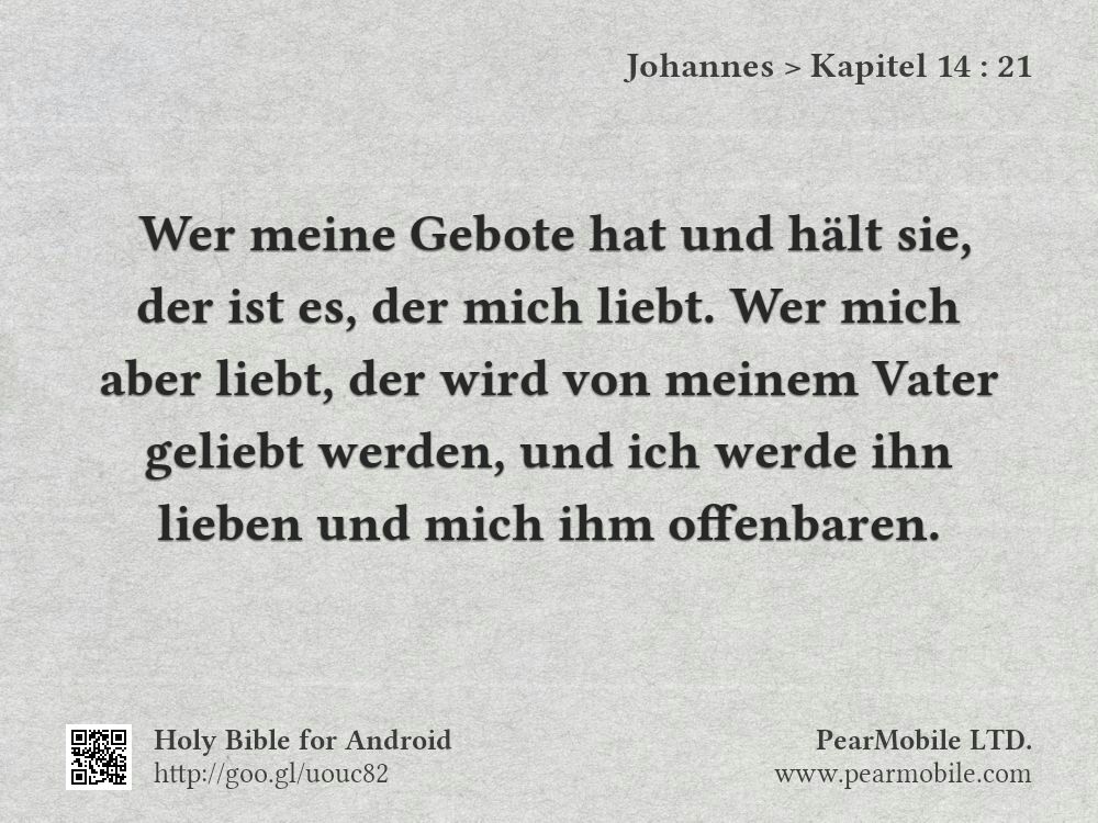 Johannes, Kapitel 14:21